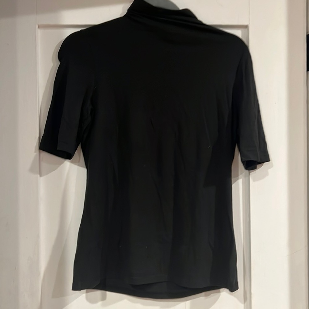 Theory Black Turtle Neck 3/4 Sleeve